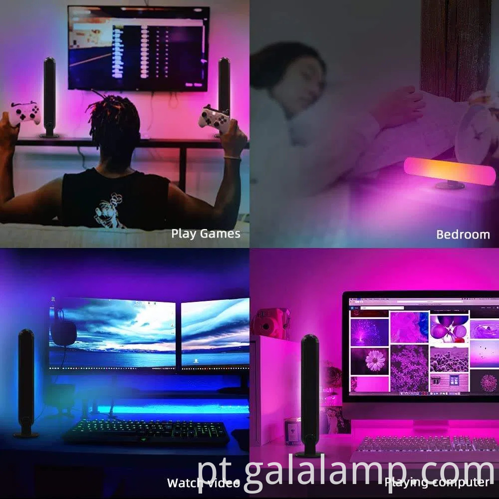 Luz de coleta de LED ambiente para configuração final de computador